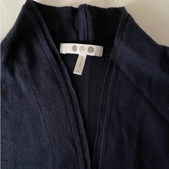 Three Dots Soft Brushed Knit Belted Cardigan in Navy Women's Size M - Picture 6 of 9